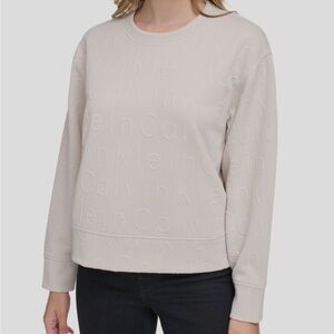 Calvin Klein Beige Embroidered Sweatshirt